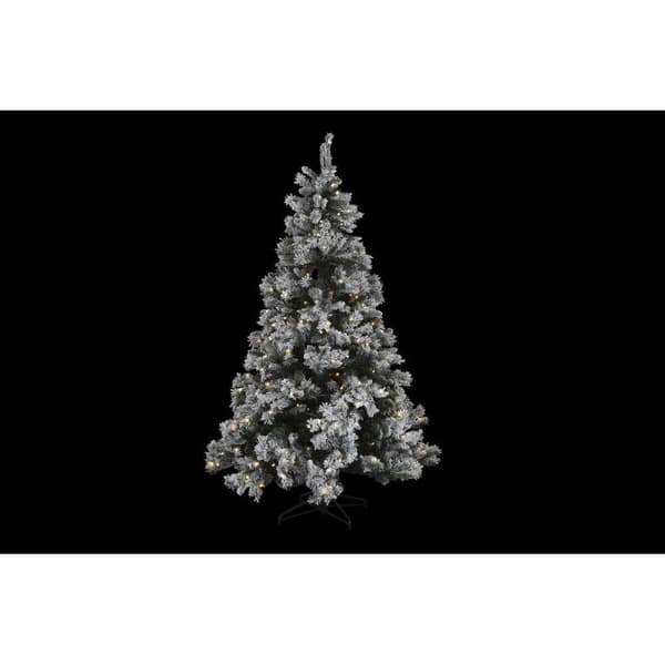Joulupuu DKD Home Decor Valkoinen Vihreä Metalli Polyetyleeni Lumisade 130 x 130 x 218 cm