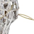 Miniatyrbilde 4 av 4: Julekule DKD Home Decor LED Lyd Hvit flettet 60 x 30 x 37 cm (3 Deler)