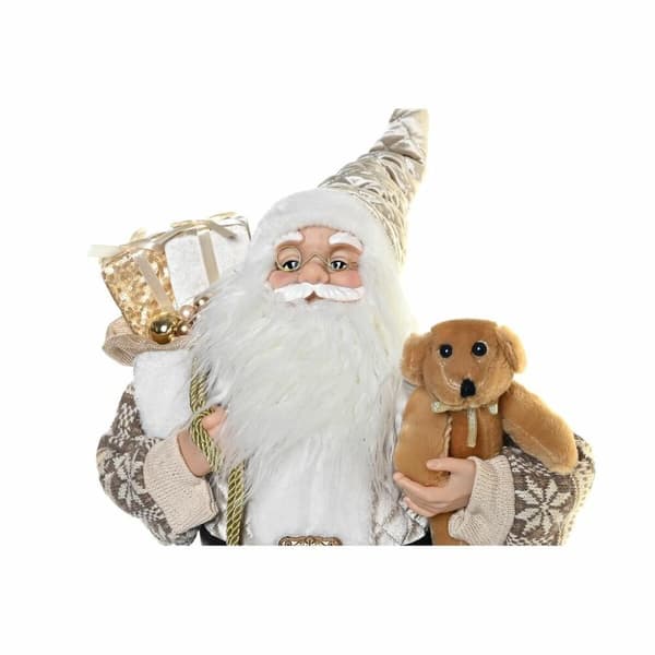 Dekorasjon DKD Home Decor Julenissen Grå PVC 37 x 20 x 60 cm