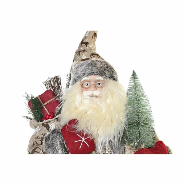 Dekorasjon DKD Home Decor Rød Grå PVC Tre Reinsdyr 45 x 34 x 83 cm