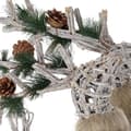 Miniatyrbilde 3 av 4: Julekule DKD Home Decor Reinsdyr Hvit Brun flettet 58 x 30 x 30 cm (3 Deler)