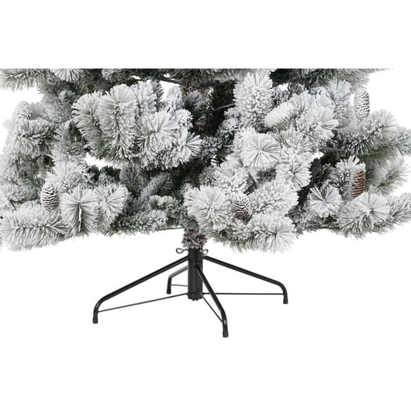 Juletre DKD Home Decor Hvit Grønn Polyetylen Snøfall 140 x 140 x 210 cm