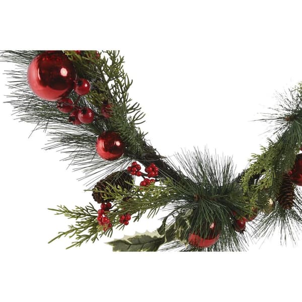 Joulukoristeköynnös Home ESPRIT Punainen Vihreä Polyetyleeni 23 x 11,5 x 180 cm (2 osaa)