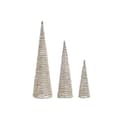 Miniatyrbilde 5 av 5: Julekule DKD Home Decor Hvit Gyllen Naturell 20 x 20 x 80 cm (3 Deler)