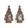 Miniatyrbilde 5 av 5: Julekrybbe Home ESPRIT Grønn Grå Magnesium 23 x 13,5 x 45 cm (2 enheter)