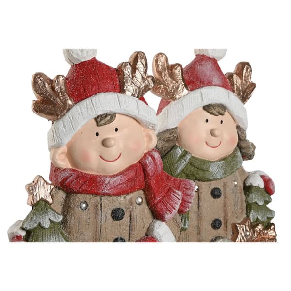 Julekule Home ESPRIT Brun Rød 23 x 10,5 x 40 cm (2 enheter)