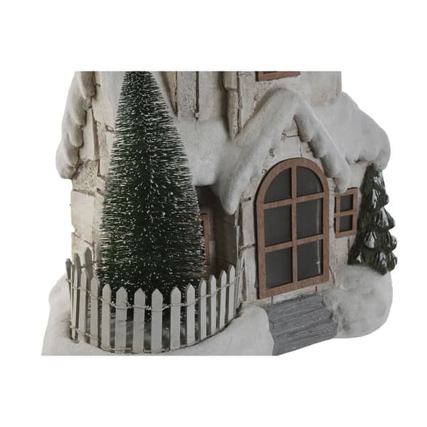 Koristevalot Home ESPRIT Valkoinen Vihreä Luonnollinen Talo 35 x 20 x 51 cm