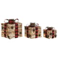 Pikkukuva 1 / 4: Joulukuusenpallo DKD Home Decor Punainen Luonnollinen 25 x 25 x 25 cm (3 Kappaletta)