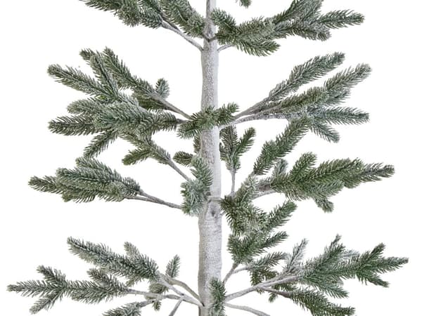 Kunstig Juletre Hvit PE 180 cm Forhåndsbelyst med LED-lys Utendørs Innendørs Snødekket Skandinavisk