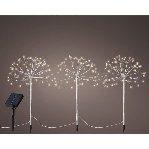LED-puutarhavalosetti Lumineo Valkoinen Joulu Mini (3 Kappaletta)