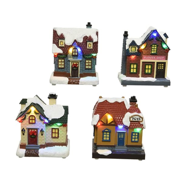 Julgranskula Lumineo Litet hus 8,5 x 5,5 x 10 cm LED Ljus Multicolour