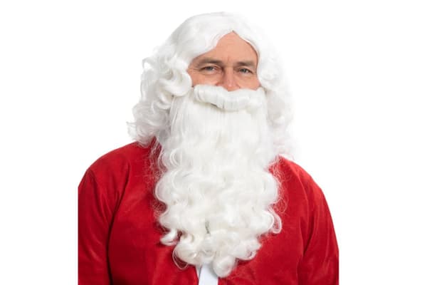 Winteria nisseparykk og skjegg hvit