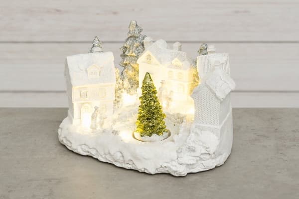 Winteria julebyen med LED-lys hvit
