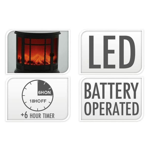 Julgranskula Lifetime Vit Eldstad 25 x 12,5 x 30 cm LED Ljus