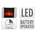 Miniatyrbild 2 av 3: Julgranskula Lifetime Vit Eldstad 25 x 12,5 x 30 cm LED Ljus