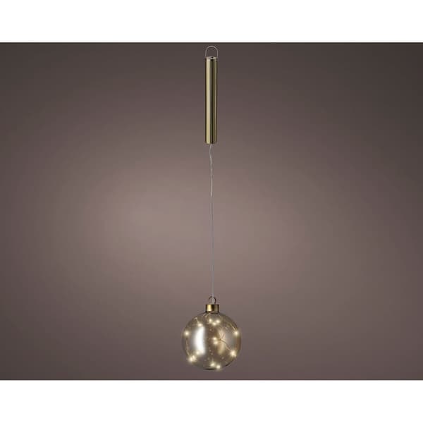 Julekule Lumineo Gyllen Krystall For opphenging MicroLED