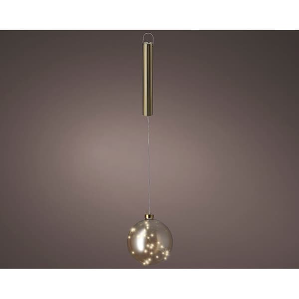Julekule Lumineo Gyllen Krystall For opphenging MicroLED