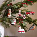 Miniatyrbillede 4 af 4: Christmas Tree Ornament, Fire Truck & Tree - Spode