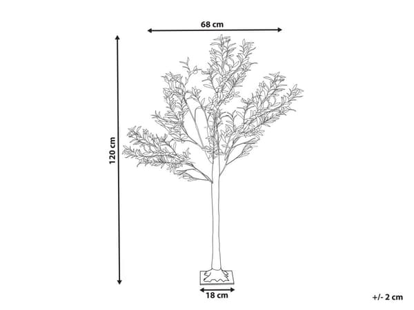 Kunstig juletre med LED-lys Grønn PVC 120 cm Dekorasjon Skandinavisk stil Utendørs- og innendørsbruk