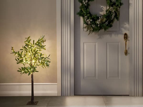Kunstig juletre med LED-lys Grønn PVC 120 cm Dekorasjon Skandinavisk stil Utendørs- og innendørsbruk
