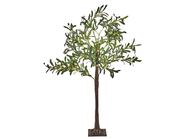 Kunstig juletre med LED-lys Grønn PVC 120 cm Dekorasjon Skandinavisk stil Utendørs- og innendørsbruk