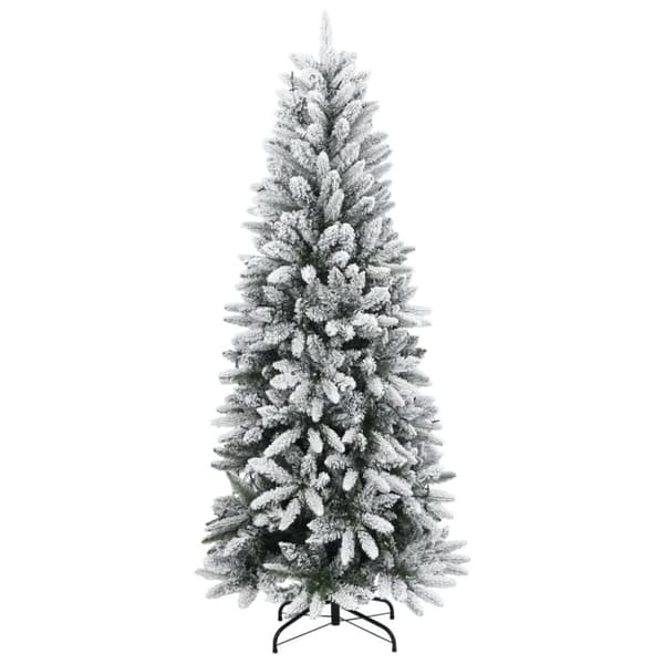 vidaXL Plastgran med 300 LEDs och snö 240 cm
