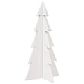 Miniatyrbilde 3 av 9: vidaXL Juletre av tre til pynt hvit 59,5 cm heltre furu