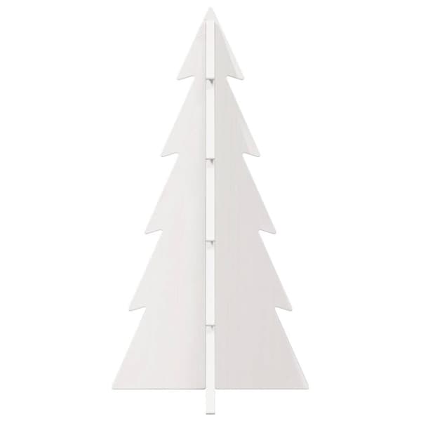 vidaXL Juletre av tre til pynt hvit 59,5 cm heltre furu