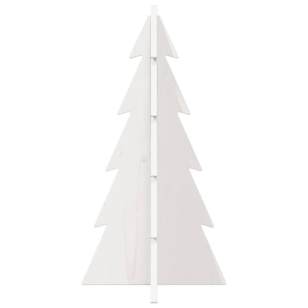 vidaXL Juletre av tre til pynt hvit 59,5 cm heltre furu