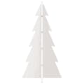 Miniatyrbilde 5 av 9: vidaXL Juletre av tre til pynt hvit 59,5 cm heltre furu