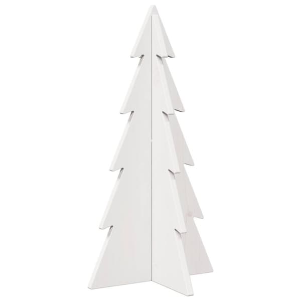 vidaXL Juletre av tre til pynt hvit 59,5 cm heltre furu