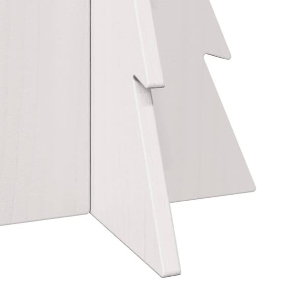 vidaXL Juletre av tre til pynt hvit 59,5 cm heltre furu
