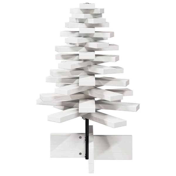 vidaXL Juletre av tre til pynt hvit 60 cm heltre furu