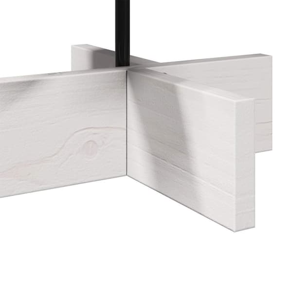vidaXL Juletre av tre til pynt hvit 60 cm heltre furu
