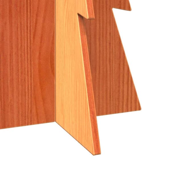 vidaXL Juletre av tre til pynt voksbrun 112 cm heltre furu