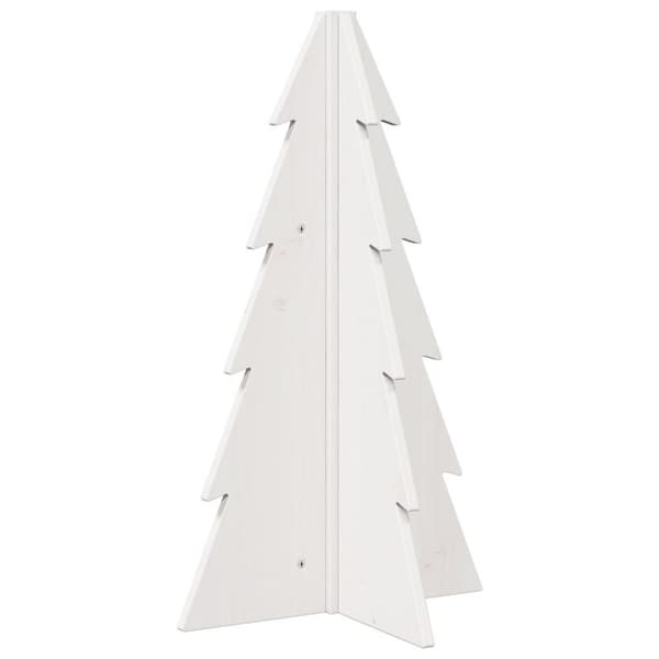 vidaXL Juletre av tre til pynt hvit 69,5 cm heltre furu