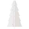 Miniatyrbilde 4 av 9: vidaXL Juletre av tre til pynt hvit 69,5 cm heltre furu