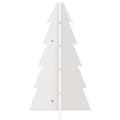 Miniatyrbilde 5 av 9: vidaXL Juletre av tre til pynt hvit 69,5 cm heltre furu