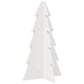 Miniatyrbilde 1 av 9: vidaXL Juletre av tre til pynt hvit 69,5 cm heltre furu