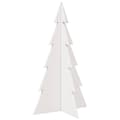 Miniatyrbillede 3 af 9: vidaXL dekorativt juletræ til pynt 80 cm massivt fyrretræ hvid