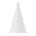 Miniatyrbillede 5 af 9: vidaXL dekorativt juletræ til pynt 80 cm massivt fyrretræ hvid