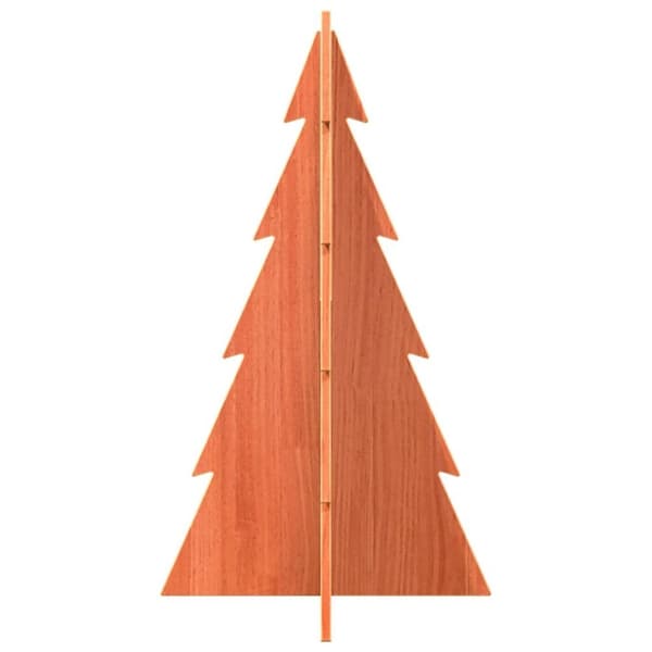 vidaXL Juletre av tre til pynt voksbrun 80 cm heltre furu