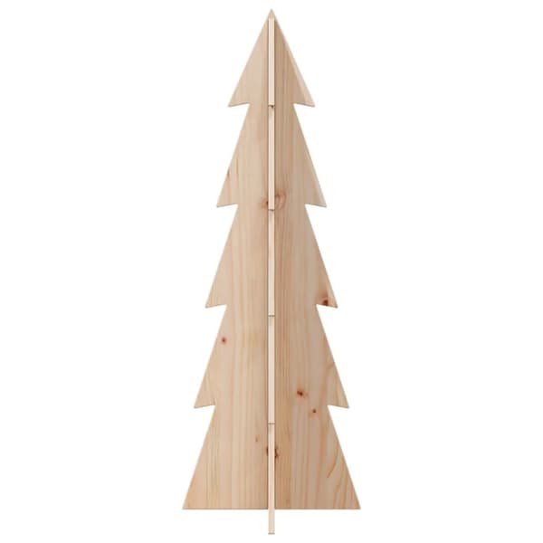 vidaXL Puinen joulukuusi koriste 112 cm täysi mänty