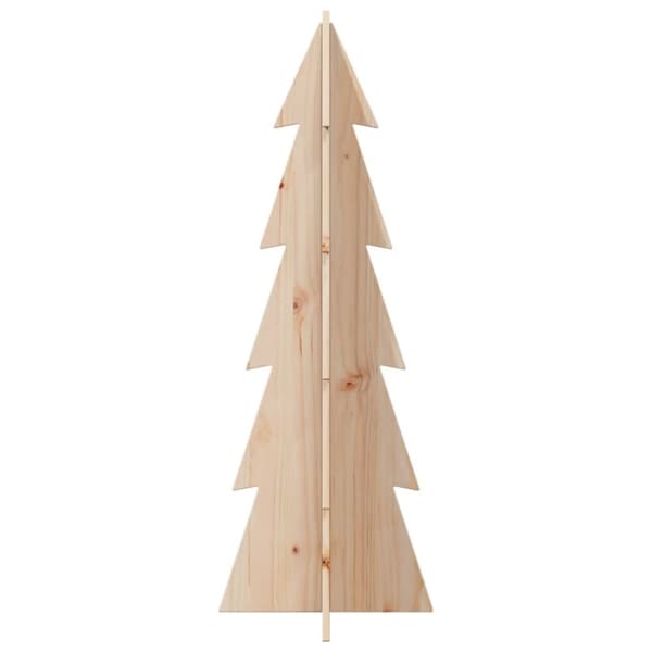 vidaXL Puinen joulukuusi koriste 112 cm täysi mänty