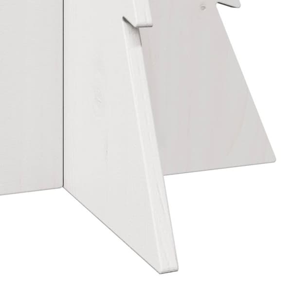 vidaXL Juletre av tre til pynt hvit 80 cm heltre furu