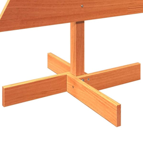 vidaXL Juletre av tre til pynt voksbrun 120 cm heltre furu