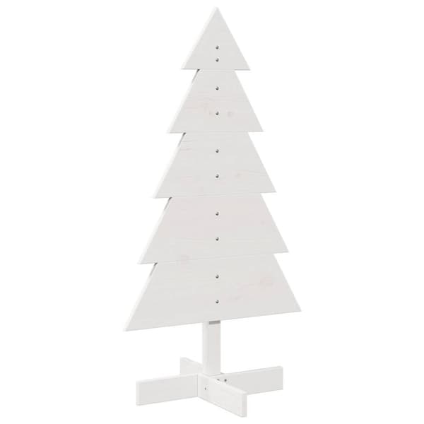 vidaXL Juletre av tre til pynt hvit 100 cm heltre furu