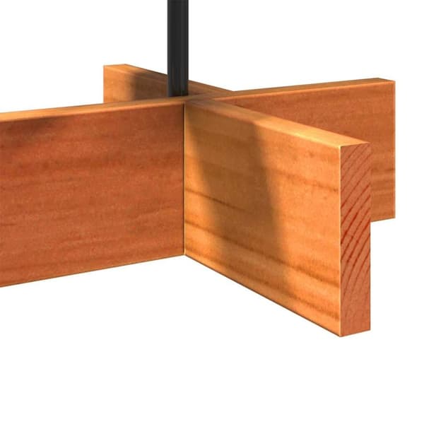 vidaXL Julgran trä vaxbrun 60 cm massiv furu