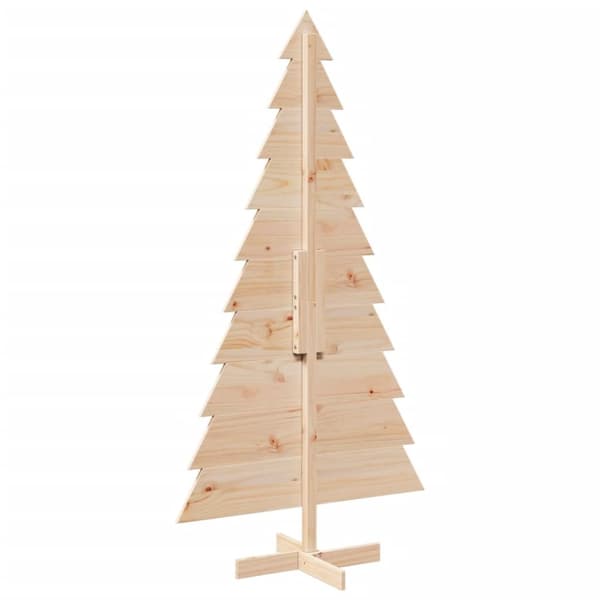 vidaXL Juletre av tre til pynt 180 cm heltre furu
