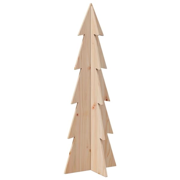 vidaXL Juletre av tre til pynt 112 cm heltre furu